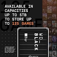Vista 5 de WD_BLACK P10 Game Drive - Disco duro externo portátil para Xbox, con 1 mes de Xbox Game Pass, 5TB, WDBA5G0050BBK-WESN