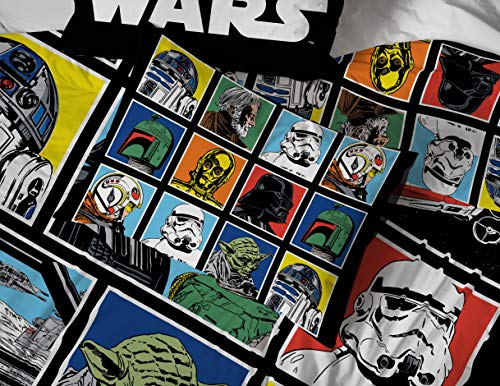 Image of Star Wars Queen Comforter Set 5 Piece Soft Bedding for Boys, Multi | Darth Vader, Bed in a Bag, Comforter Sheets Pillowcases, Official Product, Soft Microfiber, Machine Washable, Boys Gift