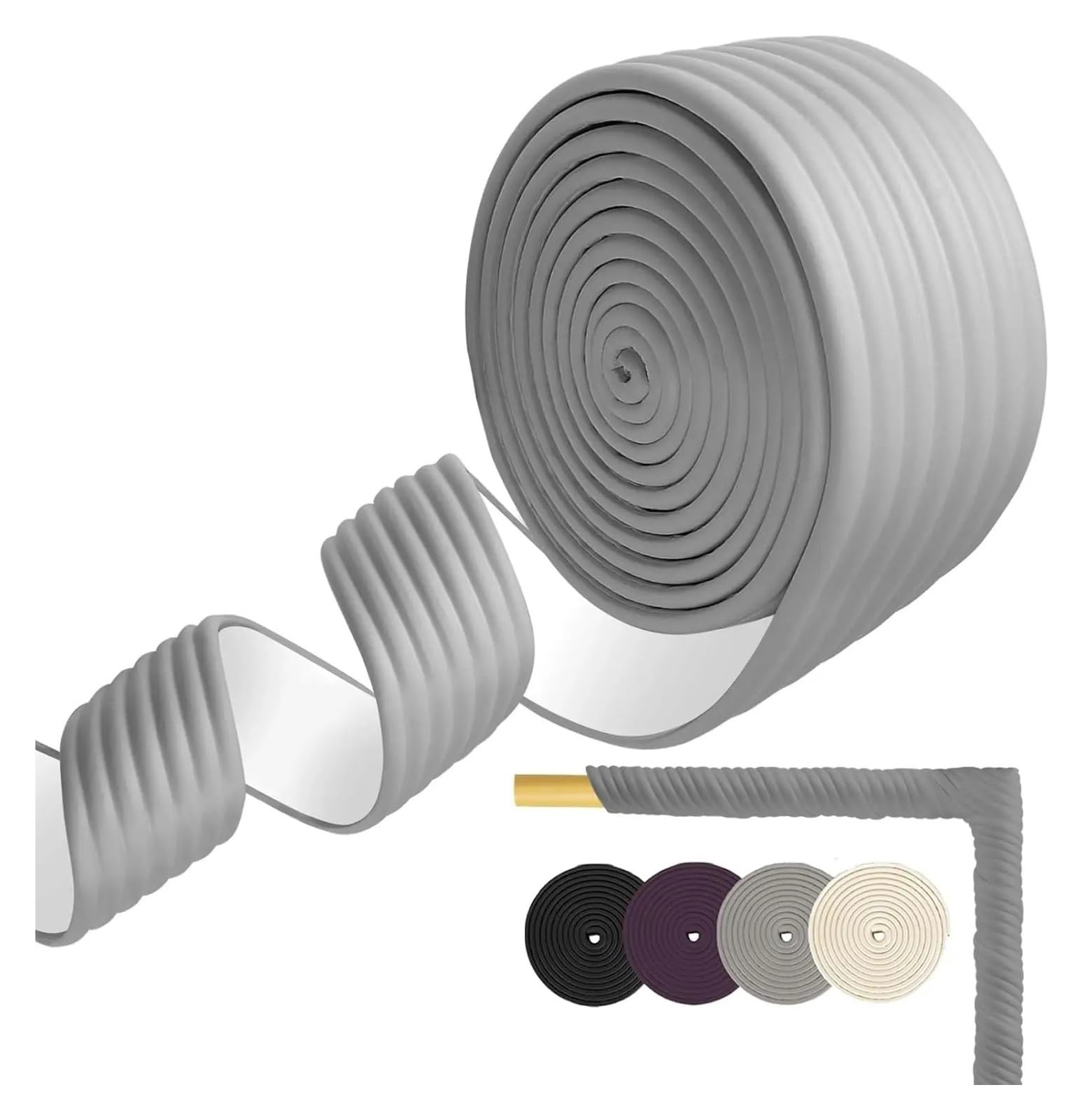 Lot de 2 rouleaux de ruban isolant autocollant épais en mousse thermique pour tuyaux d'eau en extérieur, protection contre le gel et les collisions (beige, 4 m)