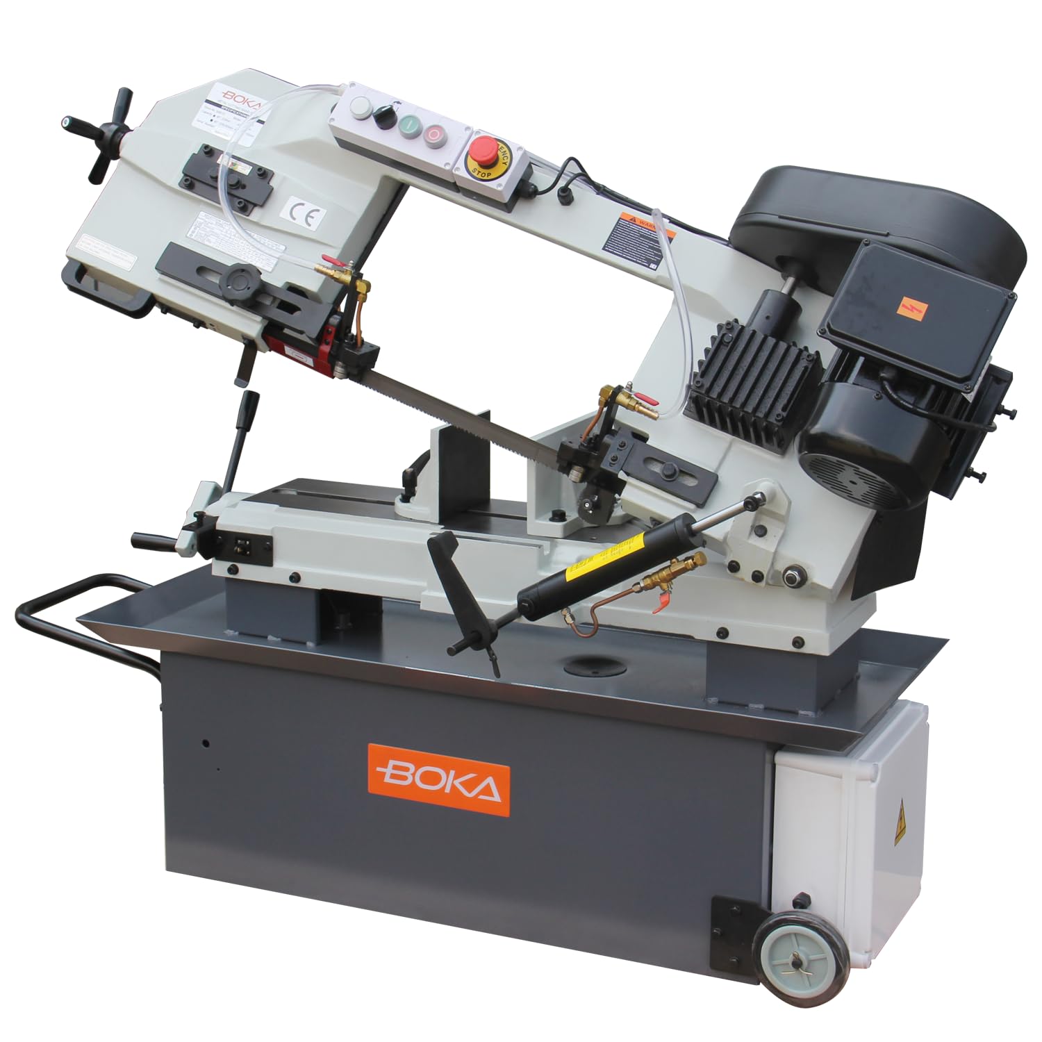BOKA BS-912B Sierra de banda de metal, capacidad de corte de 178 x 305 mm, giratorio de 45 °-90 grados, motor potente, sierra de banda horizontal robusta y precisa para trabajar metales