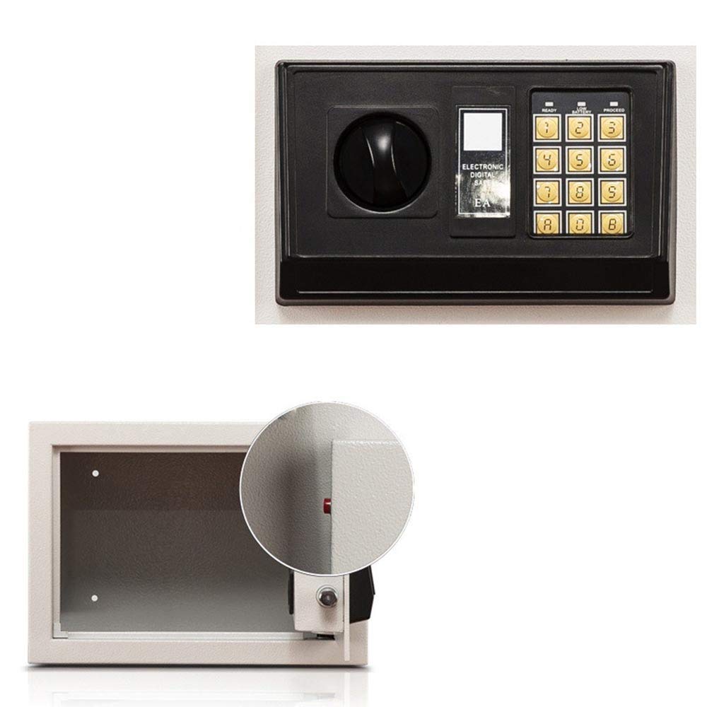 Casseforti Cassetta di Sicurezza Digitale in Acciaio Nascosta con Serratura per casa, Ufficio, Hotel, Gioielli, Contanti, Storaeasy Cassaforte compatta e robusta/Bianco/20X31X20 cm