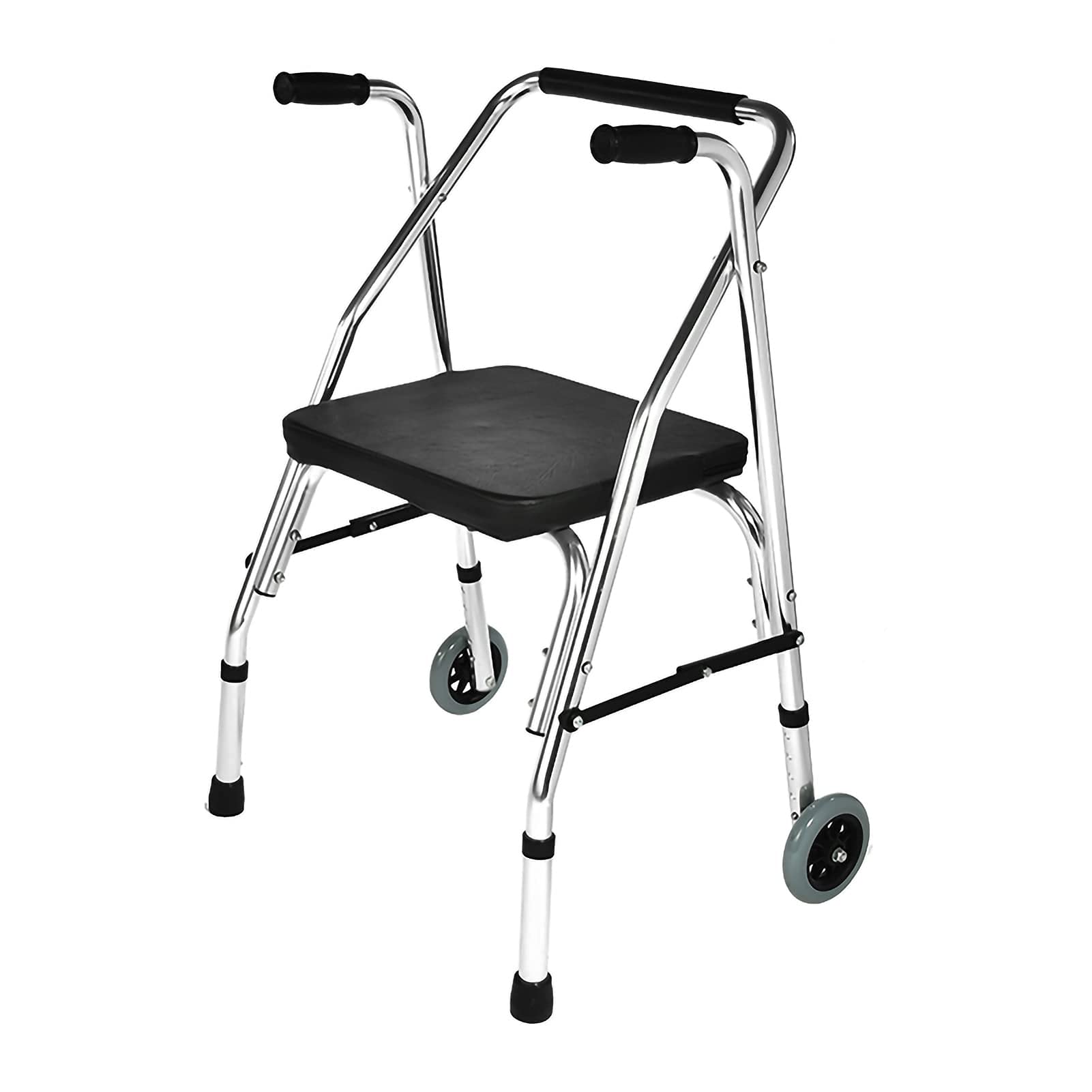 Składany chodzik do chodzenia w pozycji pionowej z podłokietnikiem i miękkim siedziskiem Medyczny 2-kołowy chodzik Rollator Pomoc w chodzeniu dla osób starszych, używana do chodzenia dla seniorów