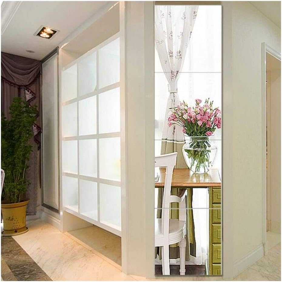 Full Length Mirror eless Floor Mirror Bedroom Simple Wall-Mounted Dressing Mirror 4PCS AN1022 910 (Size : 30cm×30cm)