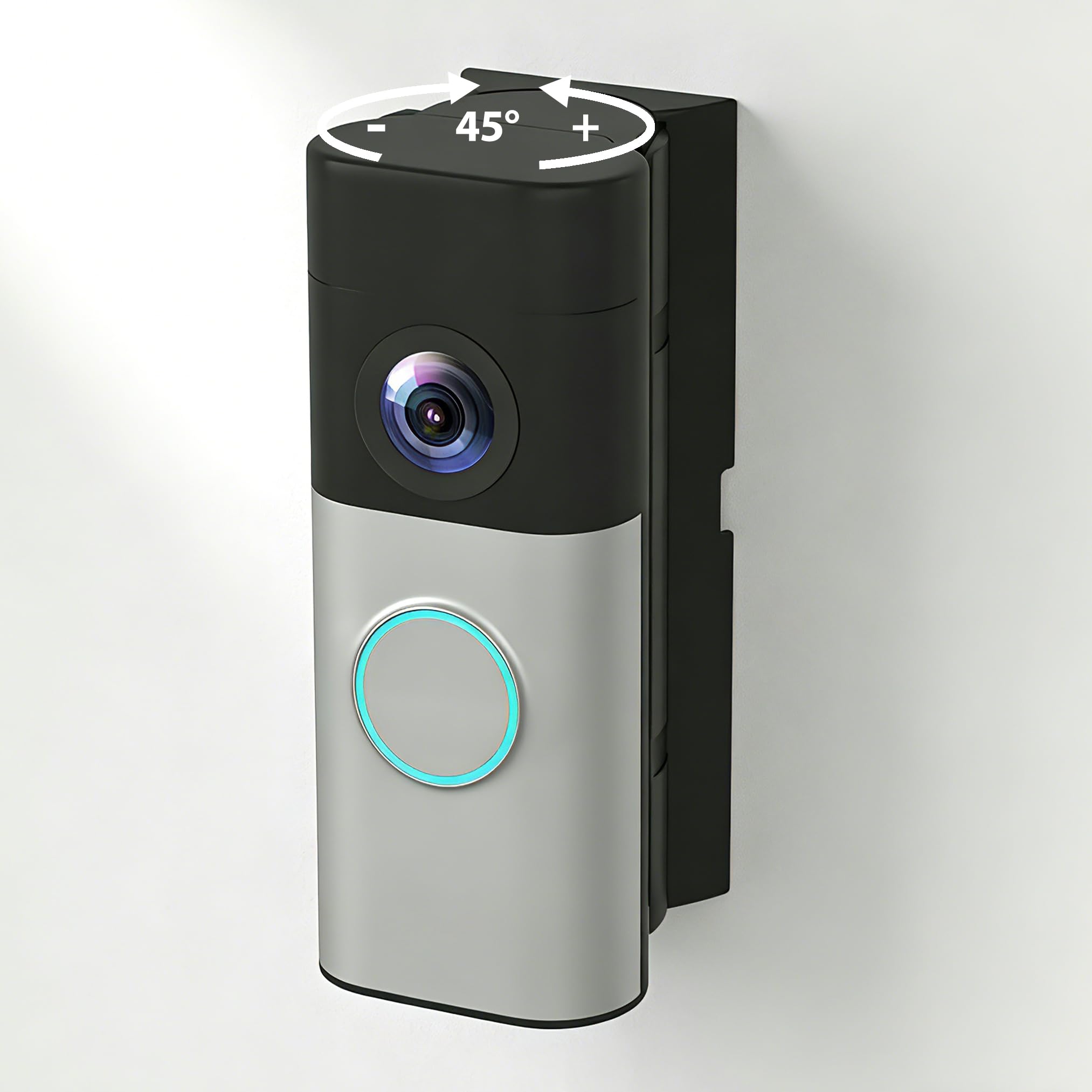 R-ing Doorbell Angle Mount (0-45° Adjustable), Anti-Theft Design, Compatible with Ring Wired Doorbell Plus/Pro & Blink Video Doorbell (Newest Model), Enhanced Corner View, Left/Right Universal Mount.-image-46