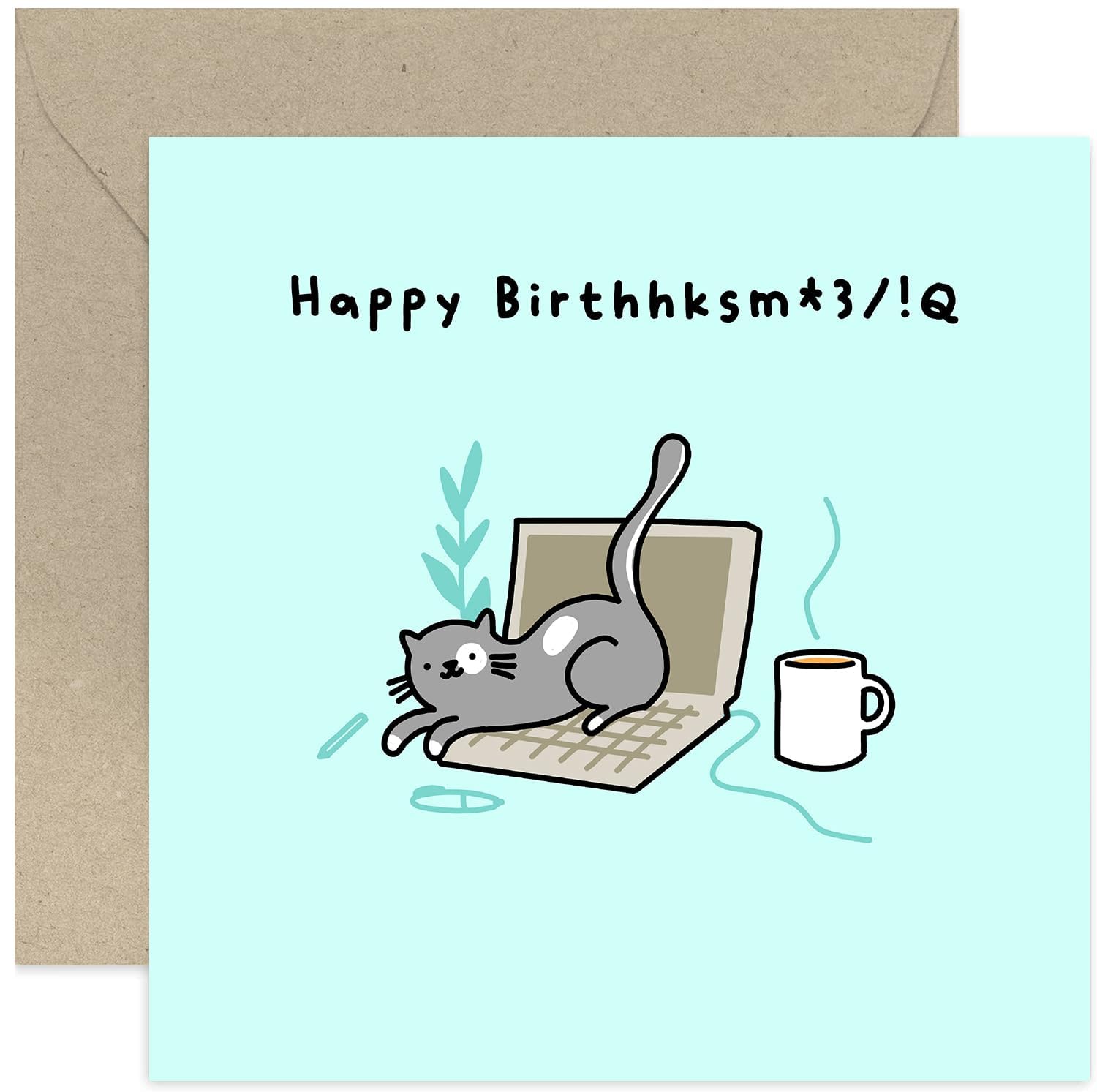 Funny Cat Birthday Card for Men and Women - Birthday Gifts for Cat Owner - Hilarious Cat Joke Birthday Card for Husband, Wife, Son, Daughter, Parents