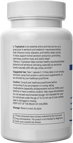 Miniatura 9 de Superior Labs L-triptófano puro - 500 mg, 120 cápsulas vegetales - Suplemento dietético sin OMG para un sueño reparador y relajación - Apoya la