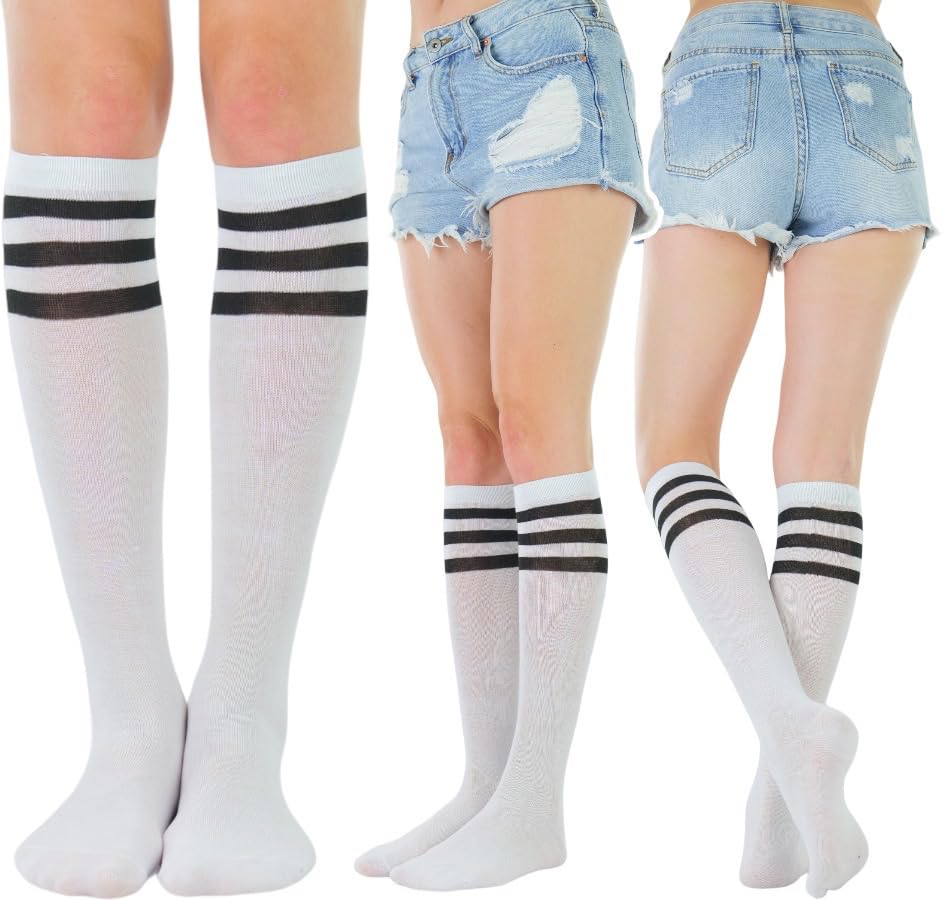 Image of ToBeInStyle Women's Colorful Patterned Design Knee High Socks