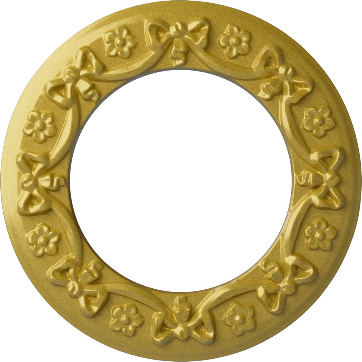 Médaillon de plafond Cm12riacs moulure ruban et nœud cuivre antique