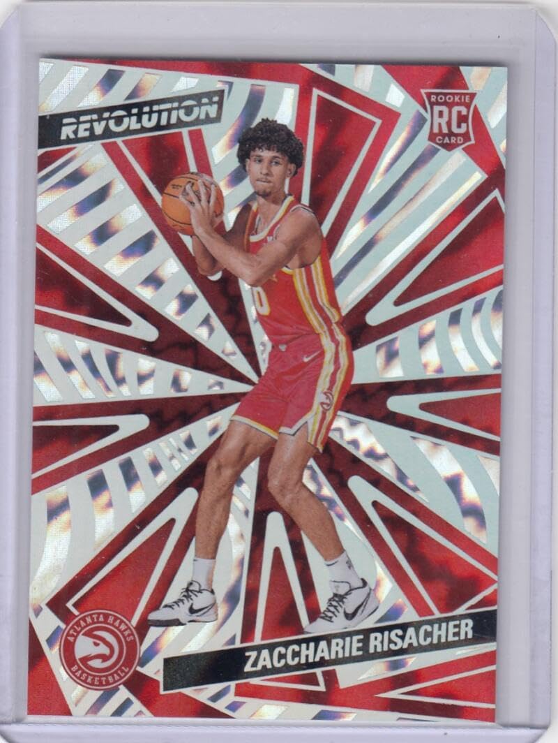 Basketball Trading Card 2024-25 Panini Revolution Lighting #104 Zaccharie Risacher EX/NM RC Rookie 28/175 Hawks