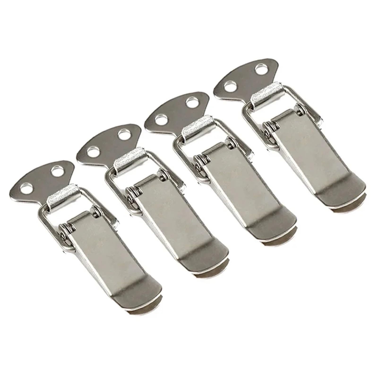 Spring Draw Latch, 8 pcs Stainless Steel Duck-Mouth Spring Toggle Clamp Latch Catch Hasps(Without Lock)