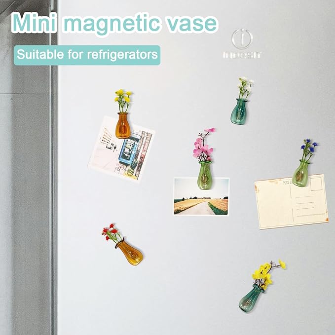 6 Imanes Decorativos Resina para Refrigerador Macetero 3D miniatura 3