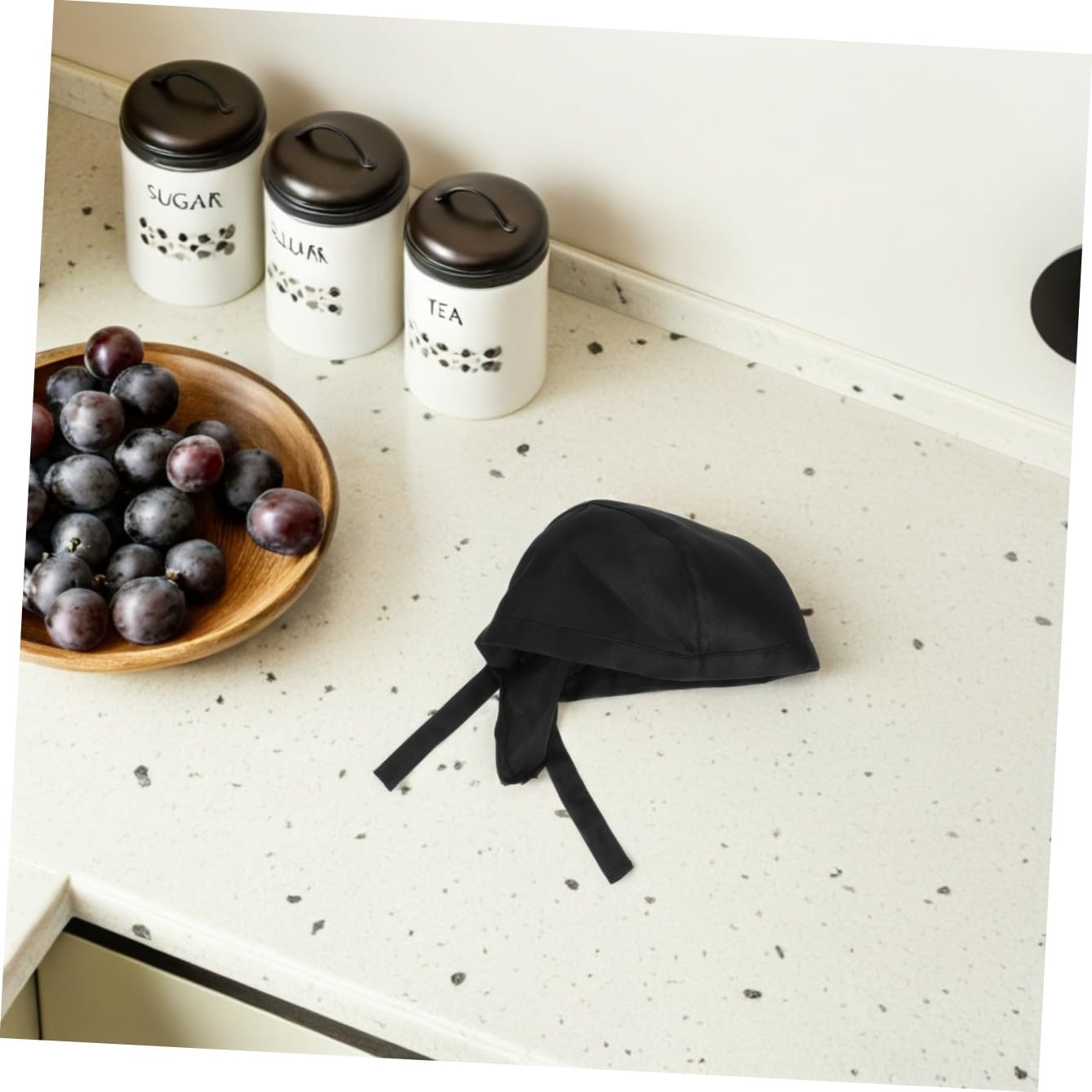 PACKOVE 30piezas Gorro De Cocina para Chef Turbante Pirata Negro para Restaurante Sombrero De Trabajo De Hostelería para Cocineros y Personal De Servicio