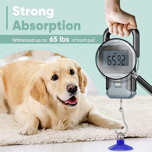 Miniatura 3 de Petbobi Correa de baño para perros con alfombrilla para lamer, correa de baño para perros con ventosa pesada, correa de nailon suave con cuello