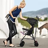 MUL-BOUTIQUE Poussette Bebe Confort,Poussette Canne Compacte 0-15kg,Poussette de Voyage avec Cotons et Moustiquaire,Roue Absorbant Les Chocs et Antidéflagrante (G1-noir) - 9