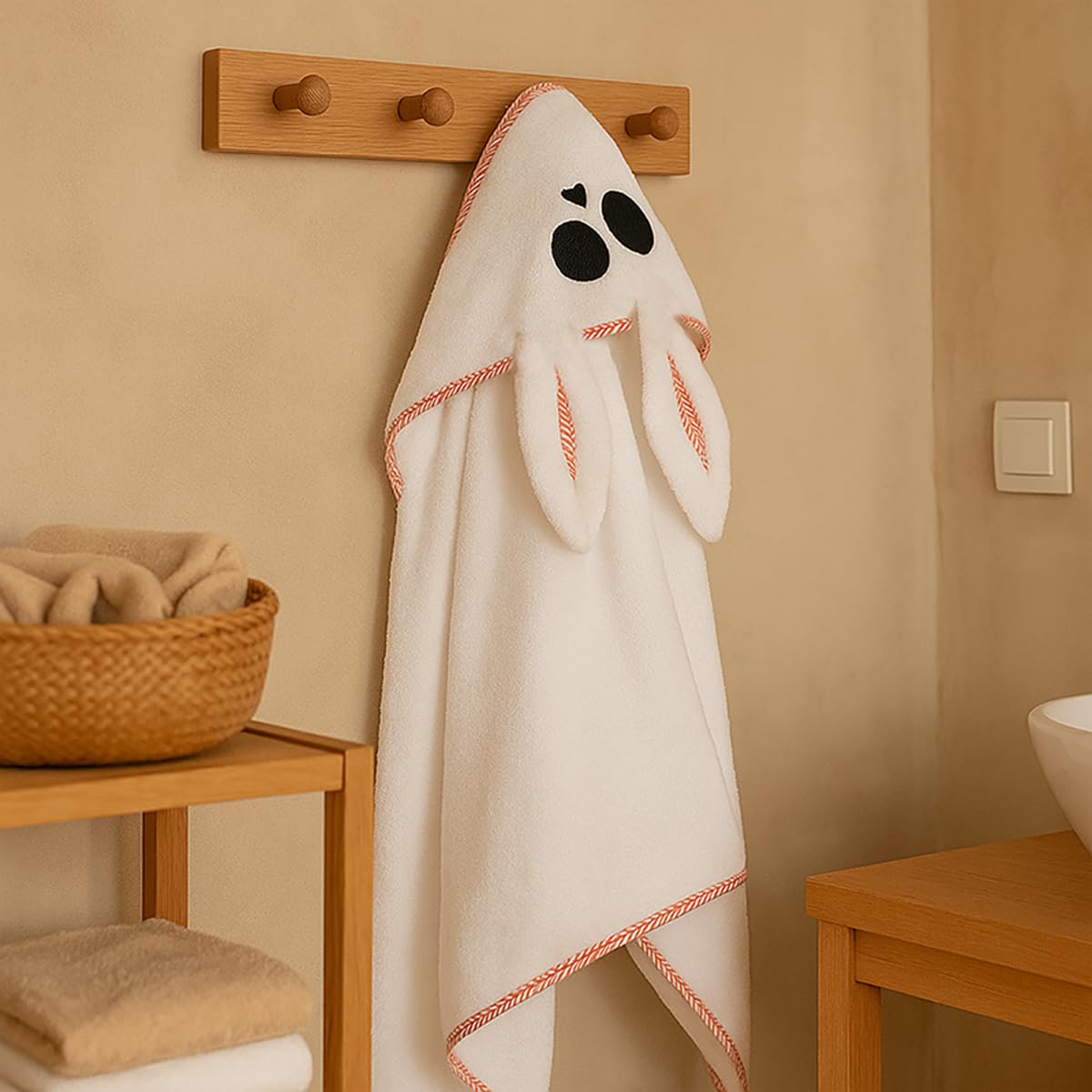 PAPATE - Cape de Bain Bébé en Coton Bio – Taille 95x60 cm – Dès la Naissance Jusqu’à 5 Ans – Fabriquée en France