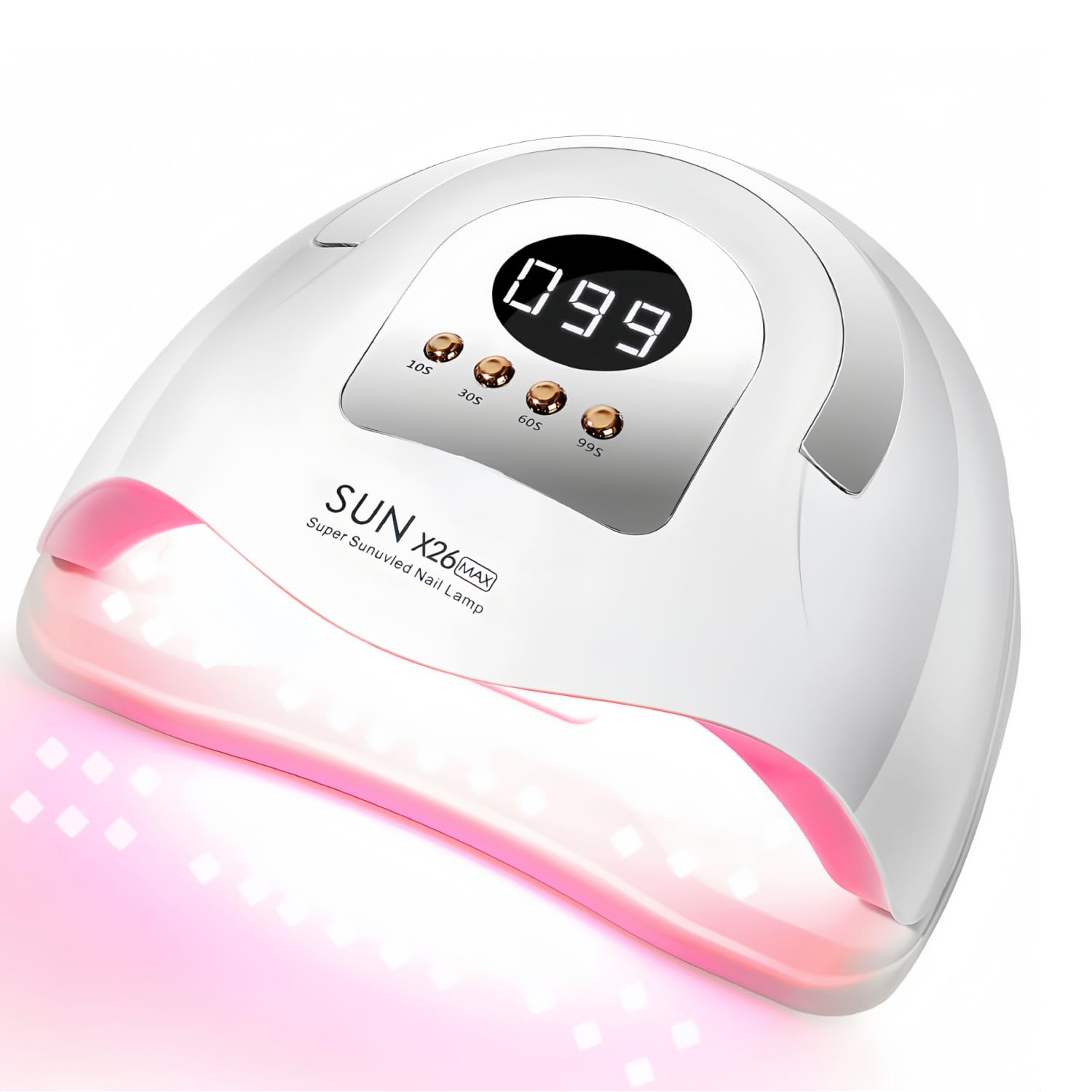 Lampe à Ongles UV LED 380W avec 81 Perles, Séchoir à Vernis Gel avec Capteur Automatique & 4 Minuteries, Professionnel pour Ongles des Mains et Pieds