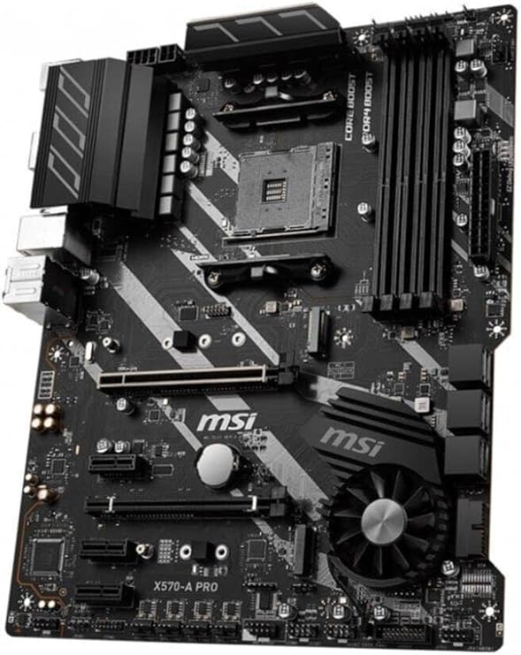 MSI X570-A PRO Motherboard ATX - Supports AMD Ryzen 2nd and 3rd Gen Processors, AM4, Dual Channel DDR4, 2 x PCIe 4.0 x16, 1 x M.2 Gen4 x4, USB 3.2 Gen2, Type-C, HDMI, Gigabit LAN