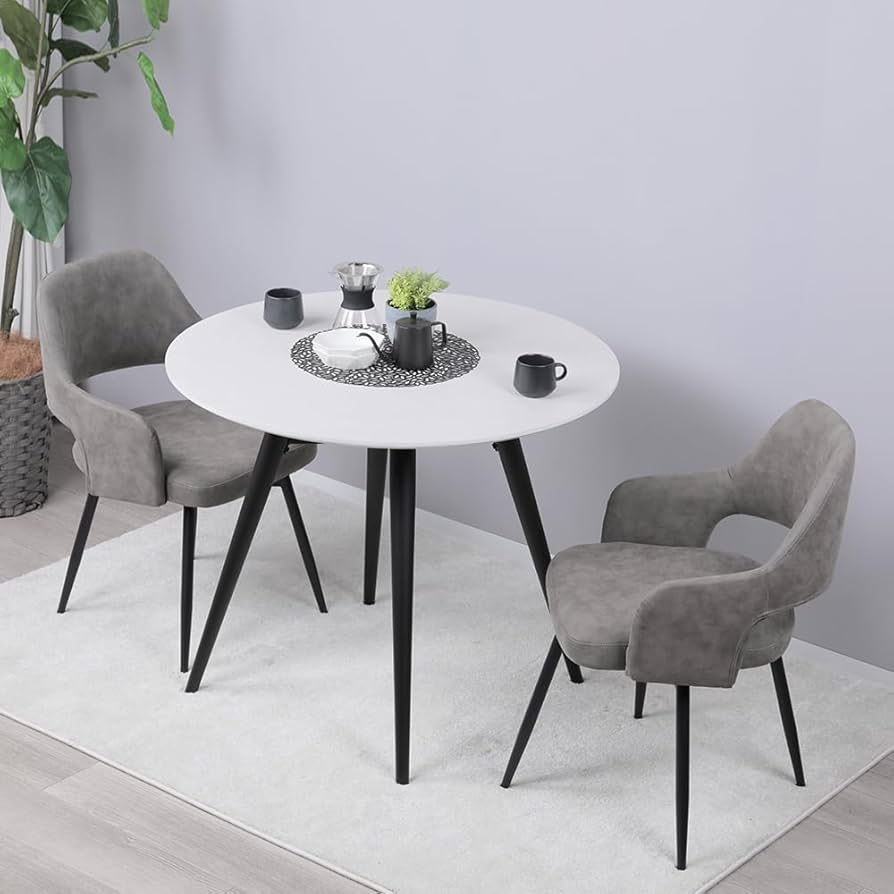 Amazon｜Mirai-Show ダイニングテーブルセット 2人 北欧 3点セット 丸