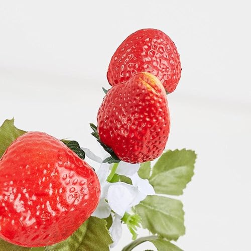 Miniatura 8 de Factory Direct Craft Arbusto de fresa artificial - Fresas de primavera y verano Plantas florales y decoración del hogar Fruta falsa (tamaño 17