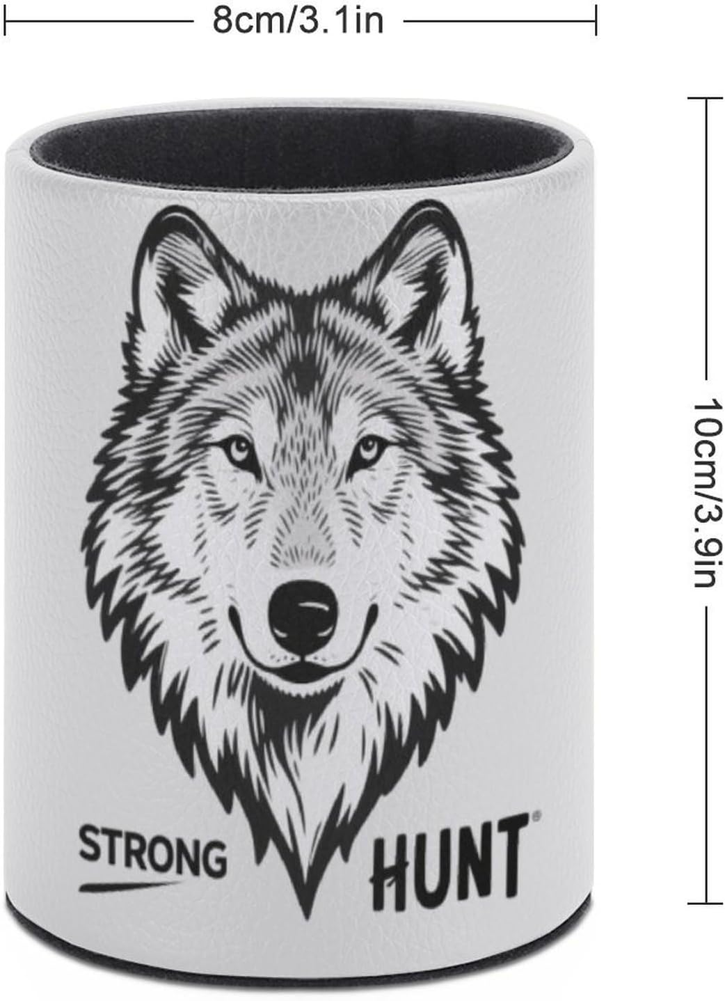 Office Wolf Desk Organizer Pen Holder Round image 2