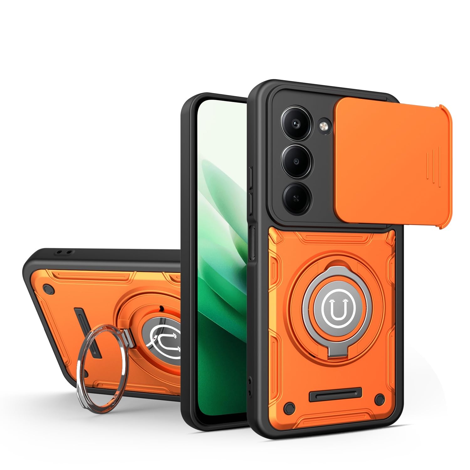 Coque Redmi 15 Robuste Orange Protection Intégrale - 8