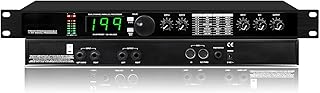 Audio Processor Equalizer, Digital Reverb Multi Effect DSP Processor, Preset/Programmable 24 Bit Signal Processing, for Studio, Stage Performance, 99 Preset Programs