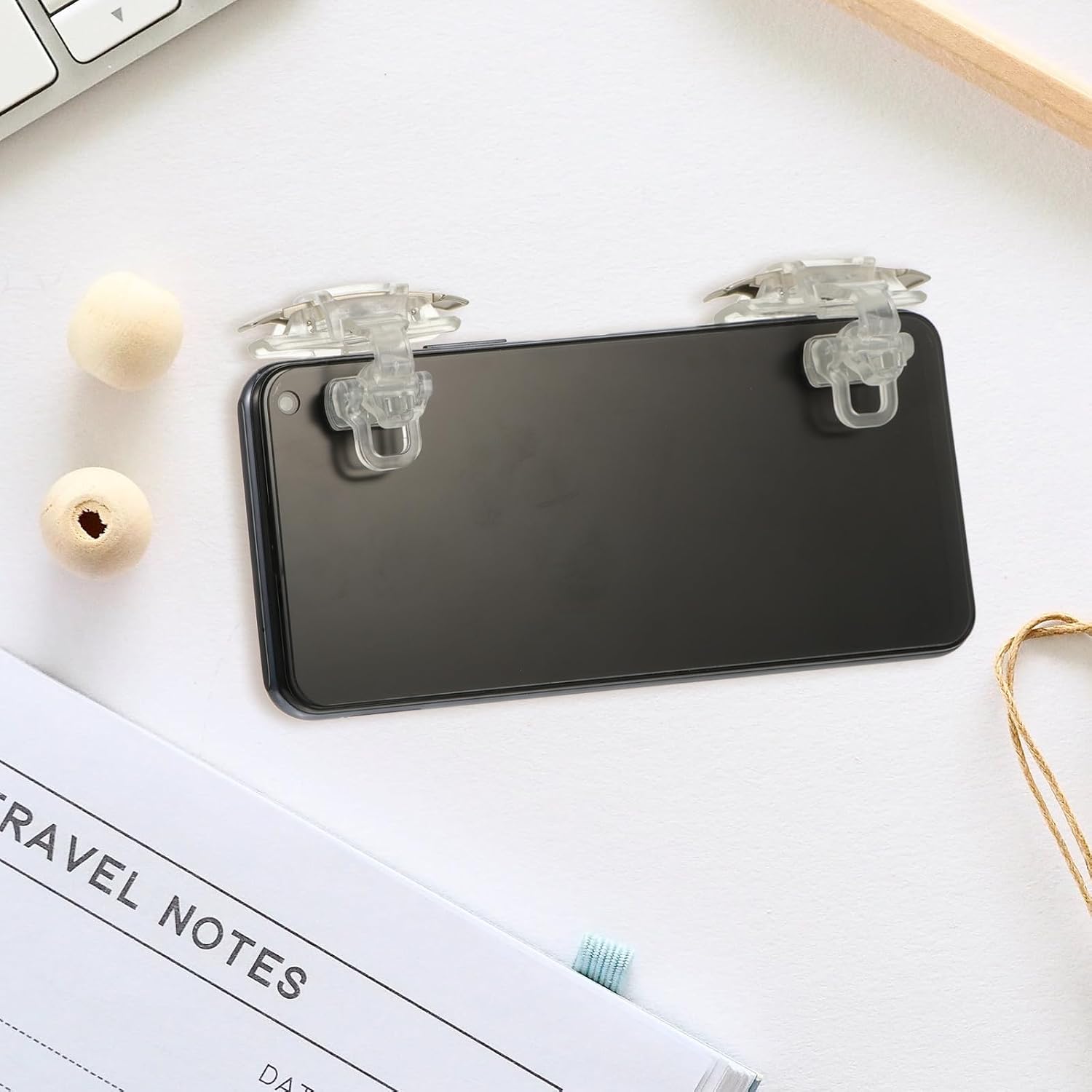 Mobile Gamepad Controller Trigger Handle for Smartphone Shooter Games, 1 Pair Gaming Accessories Compatible with Mobile Shooting Apps