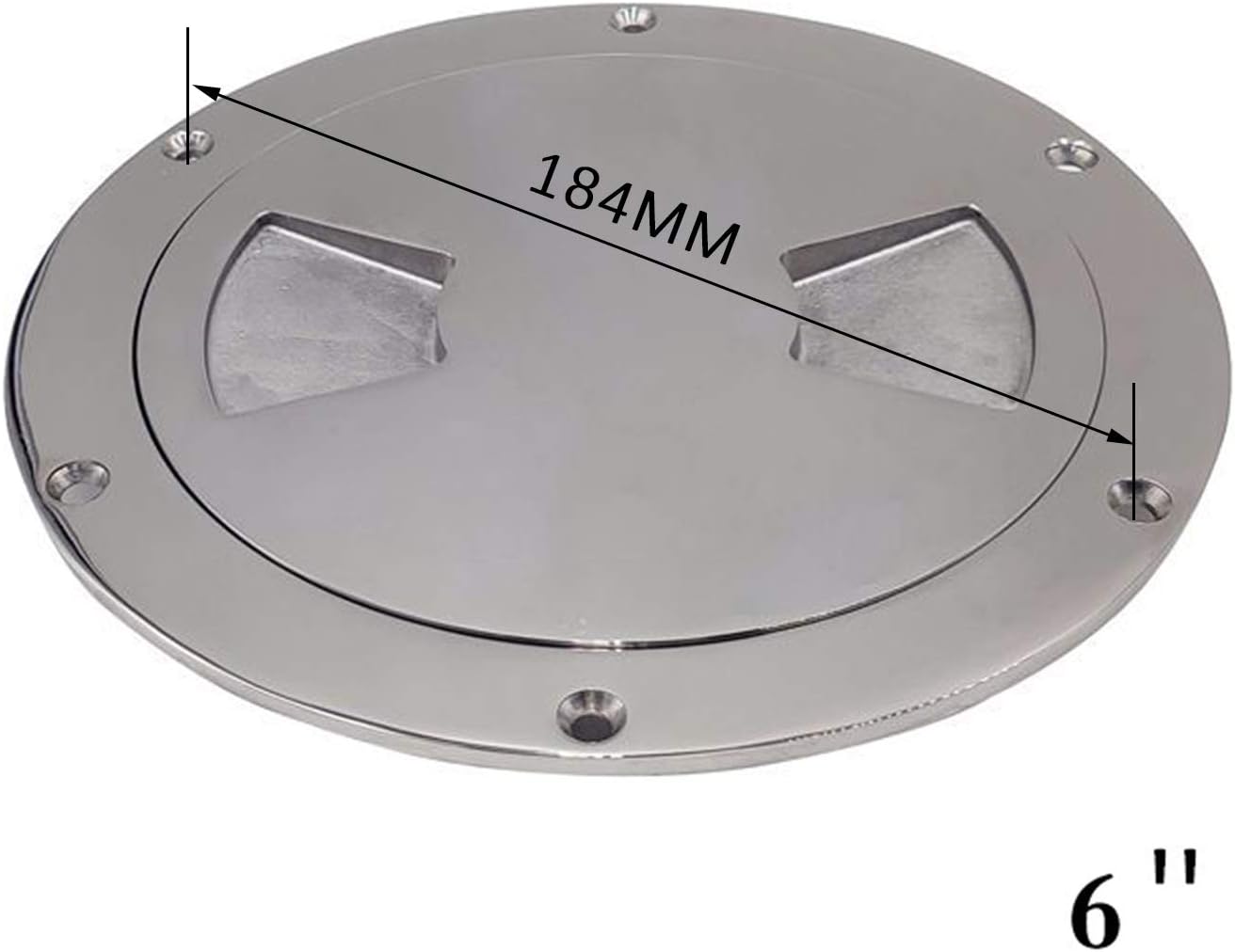 6" Boat Deck Cover Marine Inspection Hatch Deck Plate Access & Lid, 316 Stainless Steel Boat Deck Plate Marine Grade Inspection Port for Yacht Ship Boat