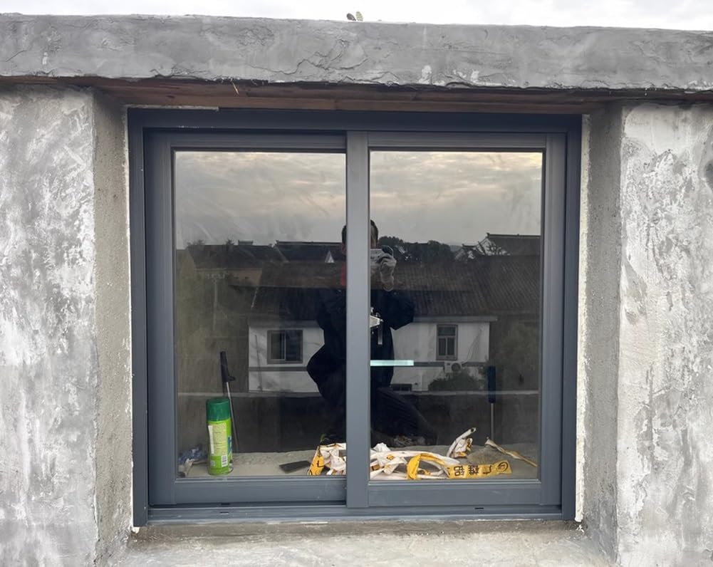 Ventanas correderas Ventana Corrediza Horizontal Extra Ancha De 120 110 100 90 80 70 60 50 40 Cm Para Sótano/garaje/cobertizo/gallinero O Casa De Juegos, Marco De Metal Con Vidrio Templado(WxH 80x40cm