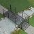 Kinsunny 6 Ft Garden Bridge - Metal Footbridge for Outdoors, Safety Side Rails with Fashionable Patterns, Decorative Garden Arch Walkway for Stream, Creek, Pond, Black