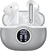 Wireless Earbuds Bluetooth 5.3 Headphones 40 Hrs Playtime with LED Display, Deep Bass Stereo and Noise Cancelling Bluetooth Ear Buds IP7 Waterproof Wireless Earphones for iPhone Android, Glossy Grey
