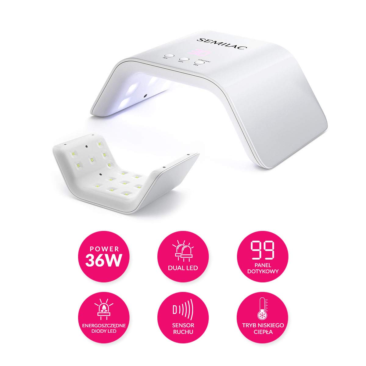 Semilac Try Me - Kit professionale per unghie in gel per principianti – 3 smalti gel per unghie UV, top coat e base, strumenti per manicure e molto altro – Bordeaux classico