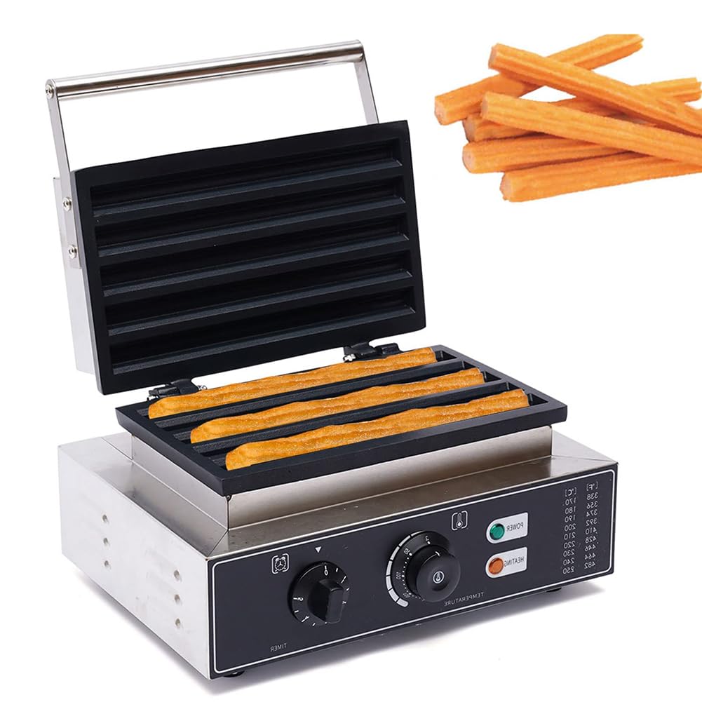 Gaufrier Électrique Générique Pour Churros Espagnols 1550W - Machine À Churros Électrique Professionnelle Pour Des Churros Sans Huile En Quelques Minutes - Température Réglable - Gaufrier Antiadhésif
