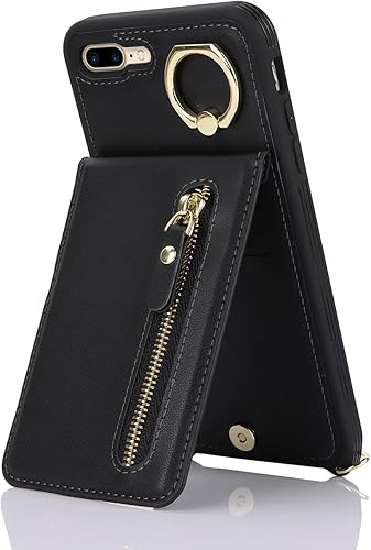 Miniatura 6 de Funda para iPhone 7 Plus8 Plus con tarjetero para mujer, iPhone 7 Plus8 Plus, cartera con correa y ranuras para tarjetas de crédito, bandolera con