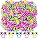 Sratte 240 Pcs Eye Finger Puppets Googly Eye Wiggly Eyeball Ring Finger Toys Plastic Googly Eye Rings Party Favor for Little Teens Classroom Exchange and Prize Supplies, 5 Random Colors