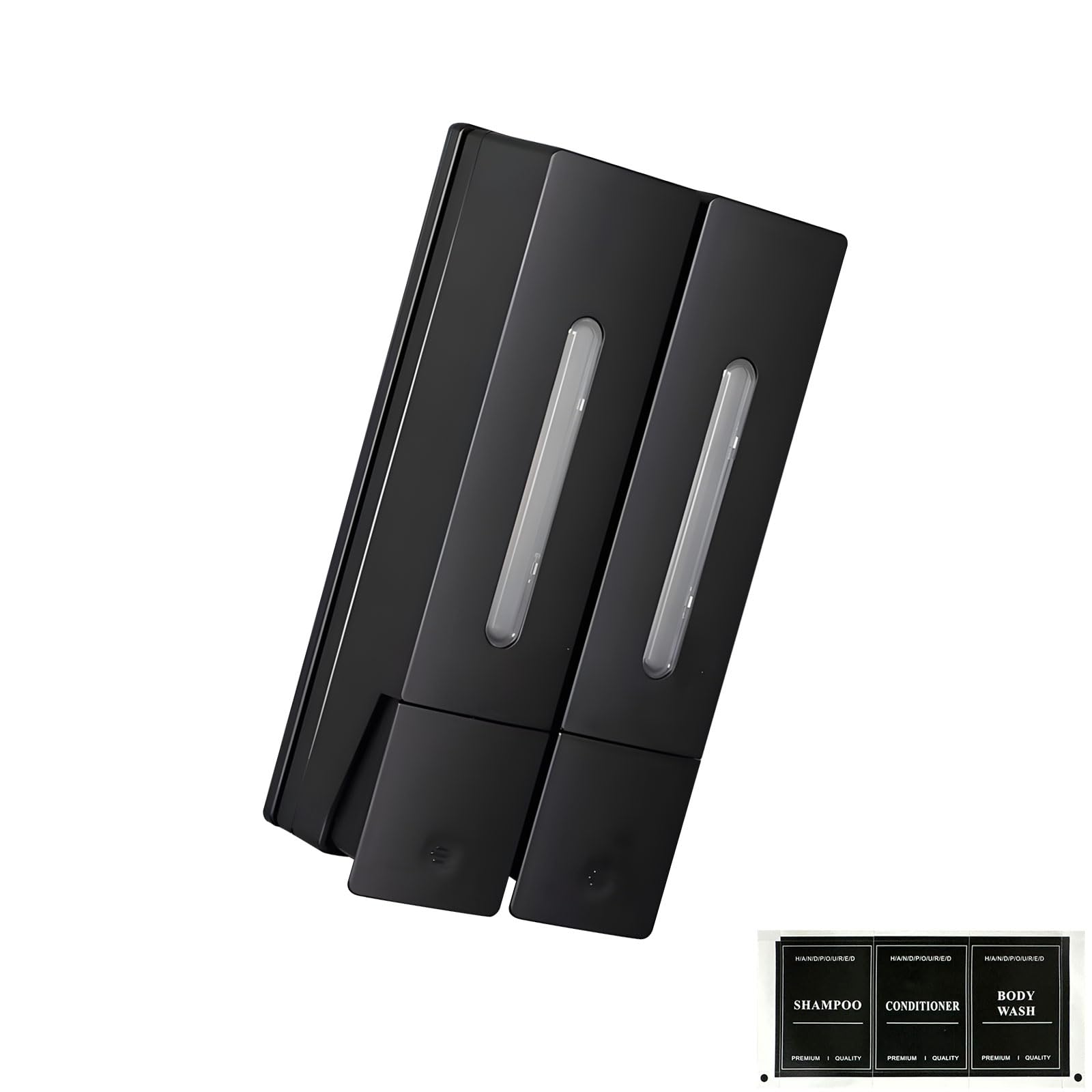 Of 2 Wall Mounted Shampoo Dispenser for Shower with Simple Press Structure 800ml Capacity ABS Bathroom Storage Hotel Bathroom Accessories