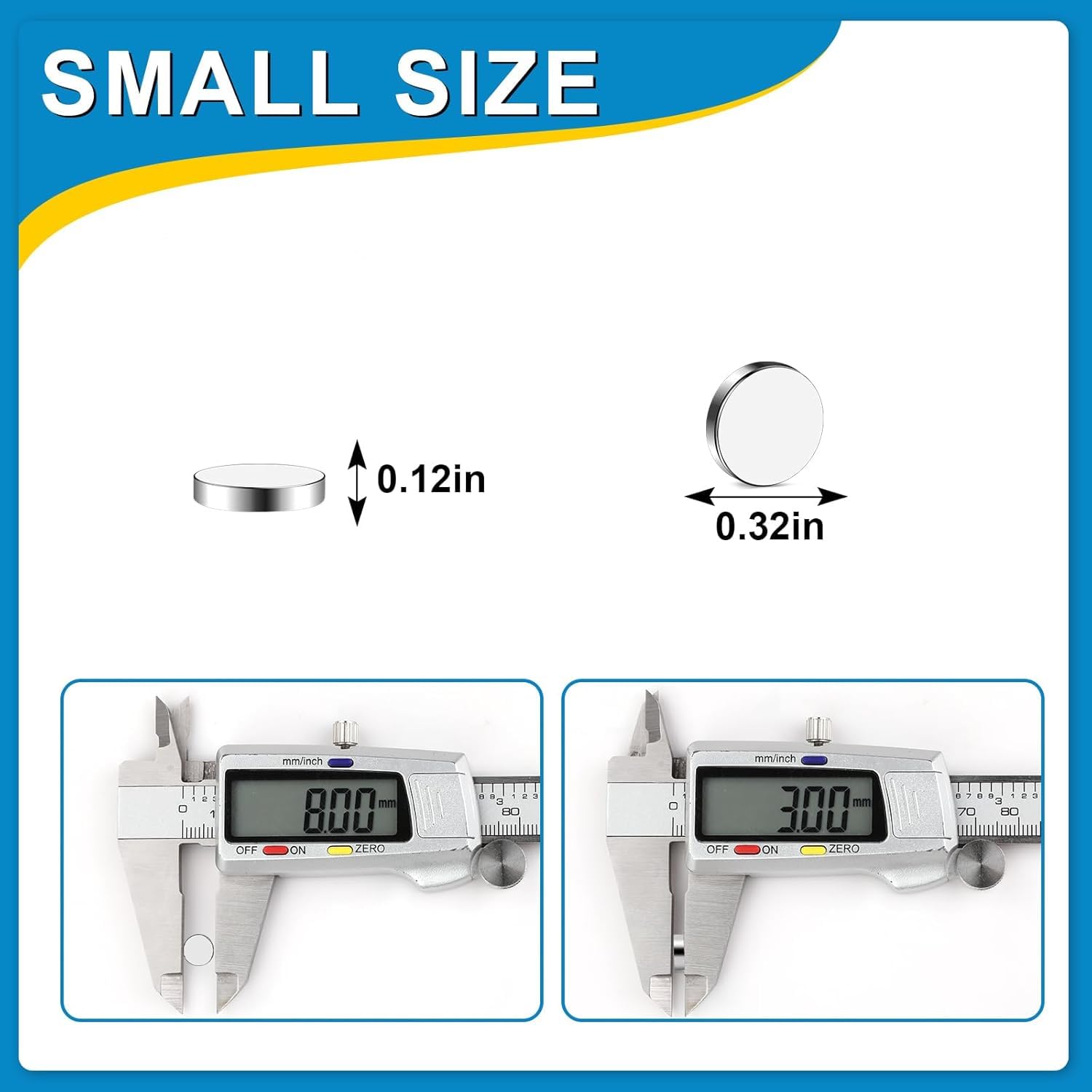 BEST CHOICE MAGNETS Small Magnets, 60 Pack Refrigerator Magnets 8x3mm image 2