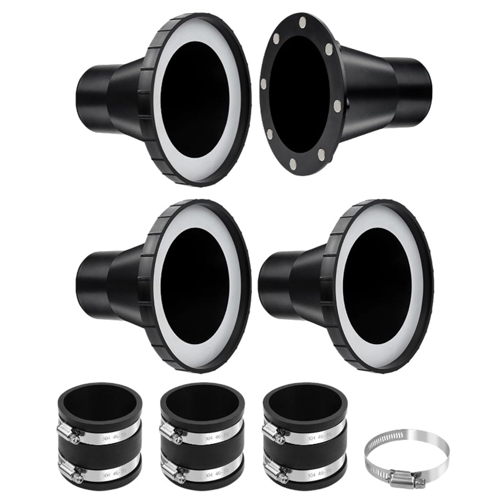 8PCS Adapters Collection with 4Inch Hoses Fast Release Cutting Machines Planers Portable Collector Adapter