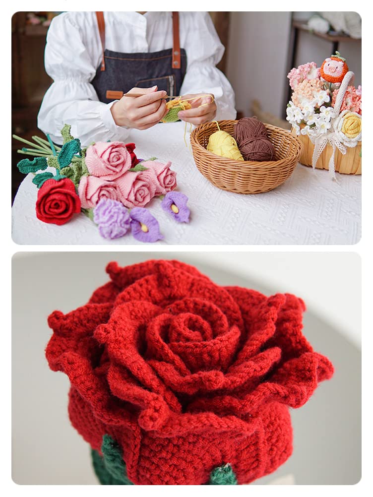 ハンドメイド 毛糸の赤い花 アレンジメント Amazon.co.jp: Q'foo ハンドメイド 毛糸のお花 ひまわり バラ 造花