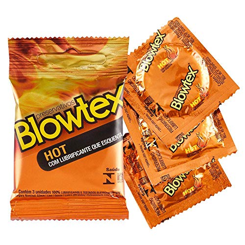 Kit c/ 5 Pacotes Preservativo Blowtex Hot c/ 3 Un Cada