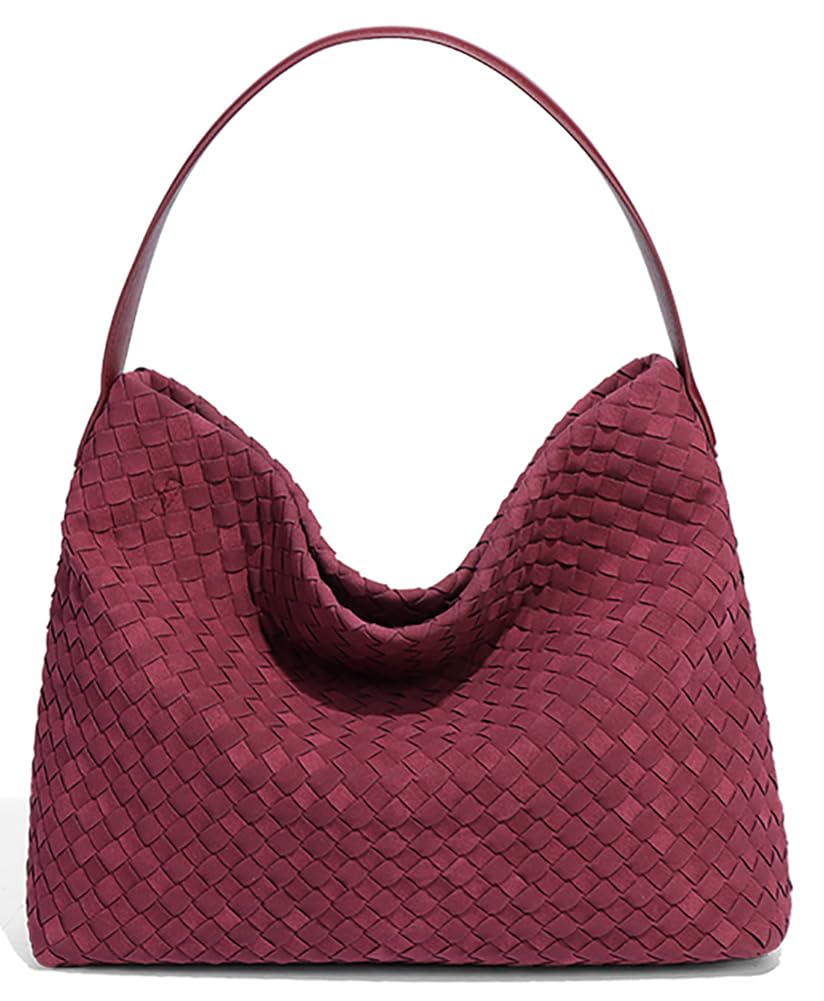 Slouchy Suede Woven Hobo Bags Women Trendy Suede Purse Crossbody Crescent Shoulder Satchel Bag Top Handle Tote Handbag | Slouchy, Woven, Trendy, Suede
