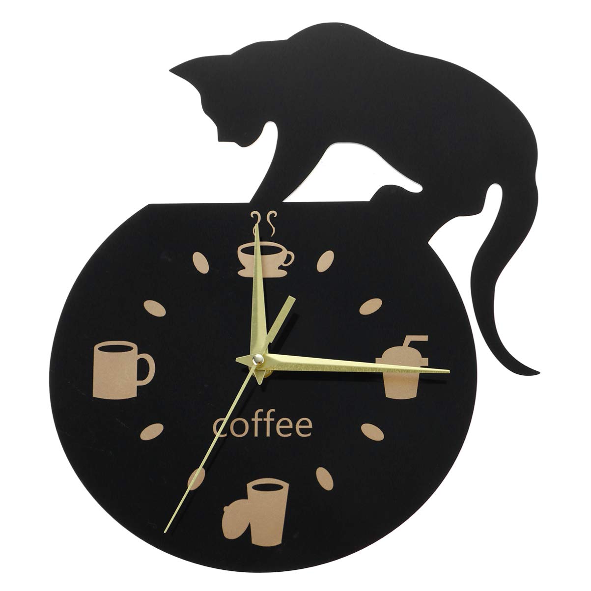 Horloge murale silencieuse chat grimpant Veemoon pour un salon sans aucun bruit
