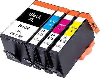 Compatible Ink Cartridges Replacement for 934XL 935XL 934 935 XL Ink Replacement for Officejet 6220 6812 6815 6820 (1BK / 1C / 1M / 1Y)