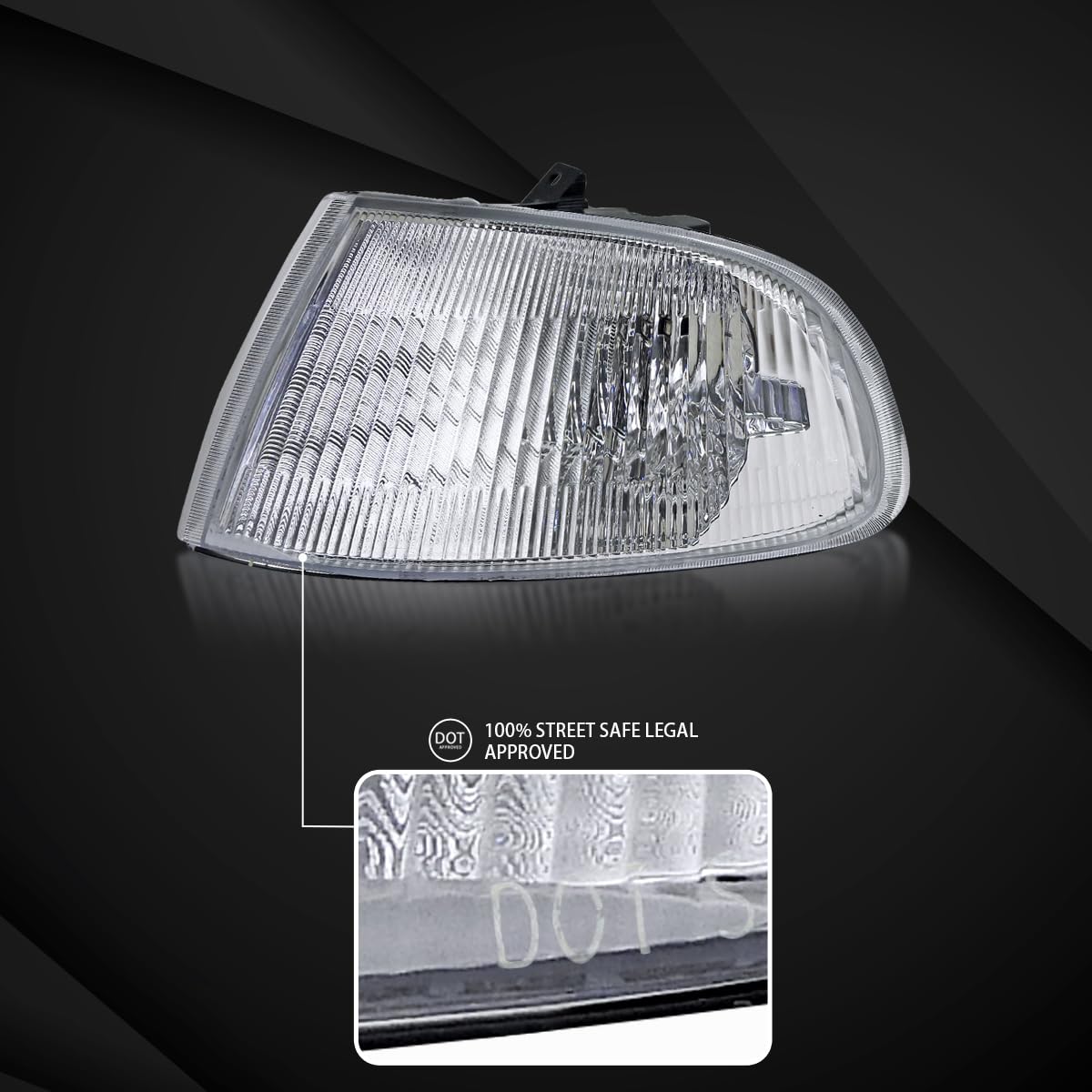 DTM Chrome Housing Clear Lens Corner Lights – Fits 1992-1995 Honda Civic 2/3 Door
