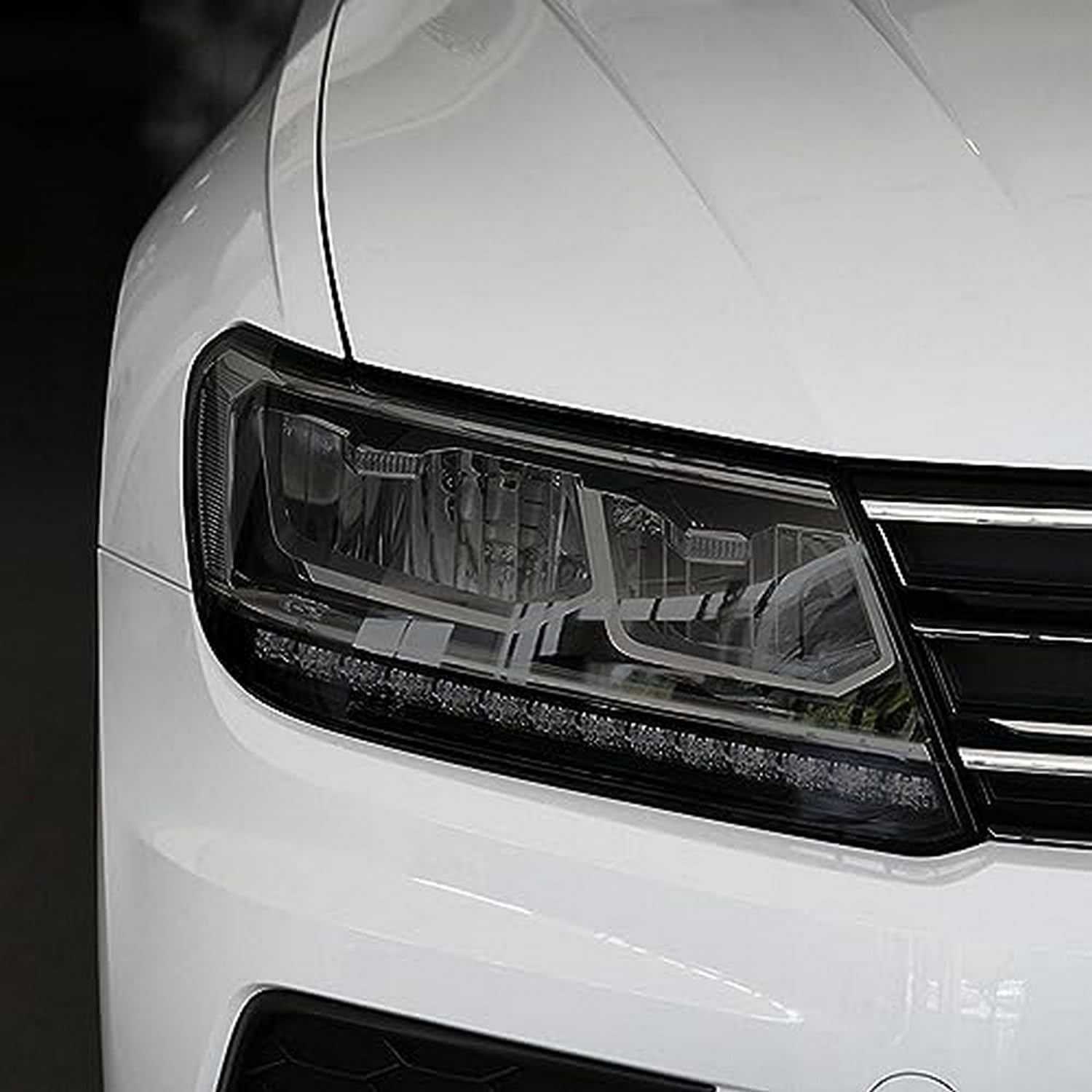 Film de protection phare TPU noir fumé pour Tiguan 2017-2019