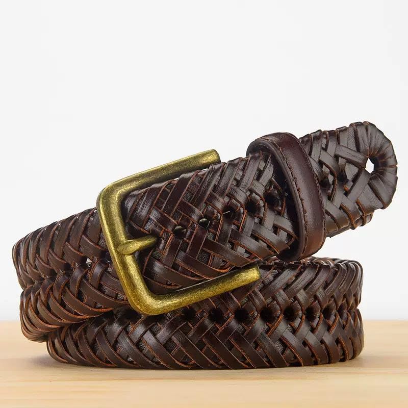 Men's Belts, Leather Woven Braided Belts for Gift, Mens Casual Jeans3