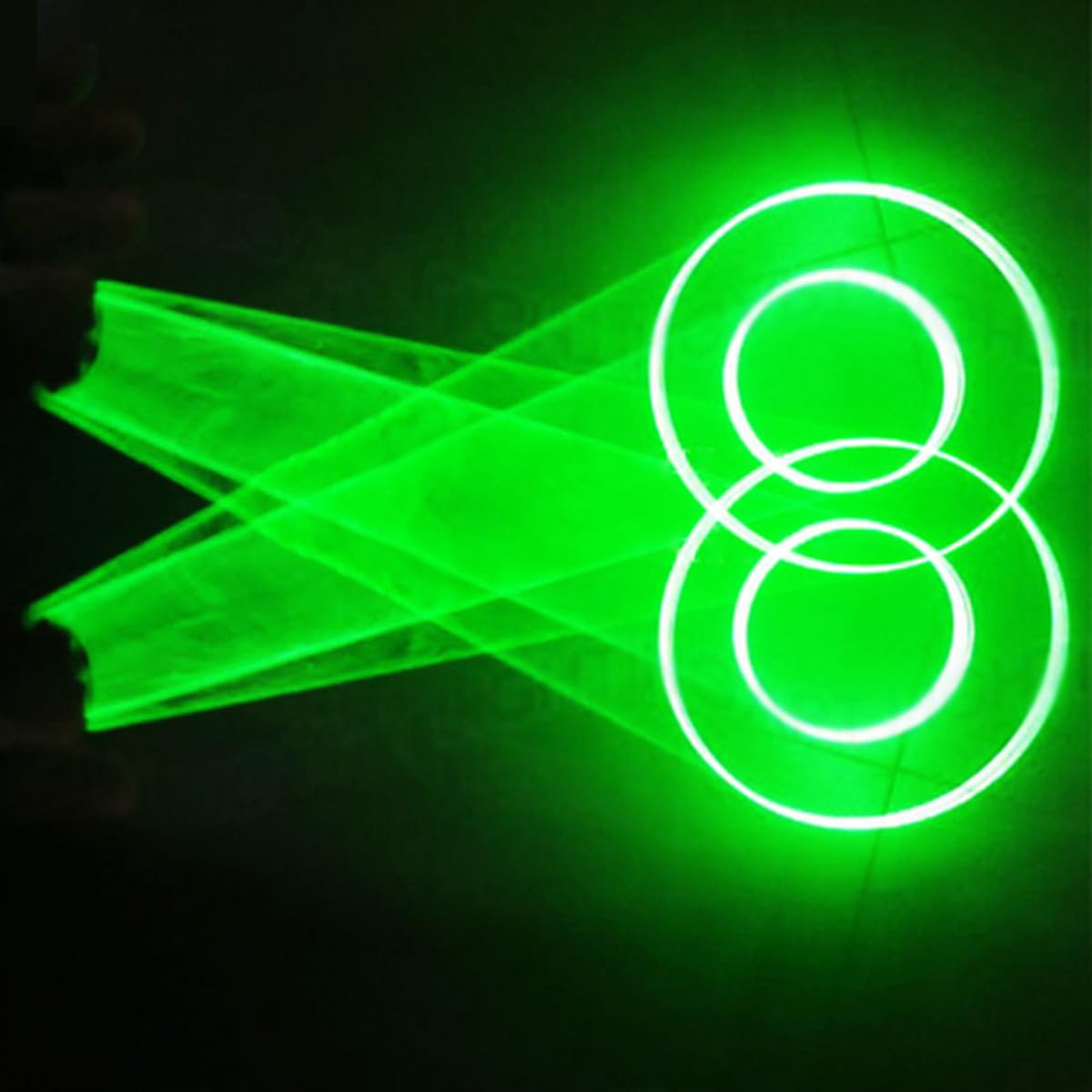 Set di Guanti Luminosi con Rotazione a LED, Guanti Rave Lampeggianti a Doppia Apertura, faretto per Le Dita, Giocattoli Fantastici per Costumi Luminosi, per Atmosfera scenica- Green