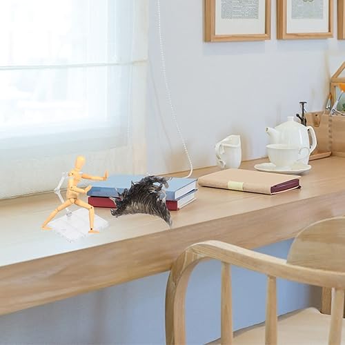 Vista 24 de iplusmile iplusmile - Soporte para figura de acción, soporte de exhibición de figuras de acción de montaje de bricolaje, soporte de soporte para Rojo