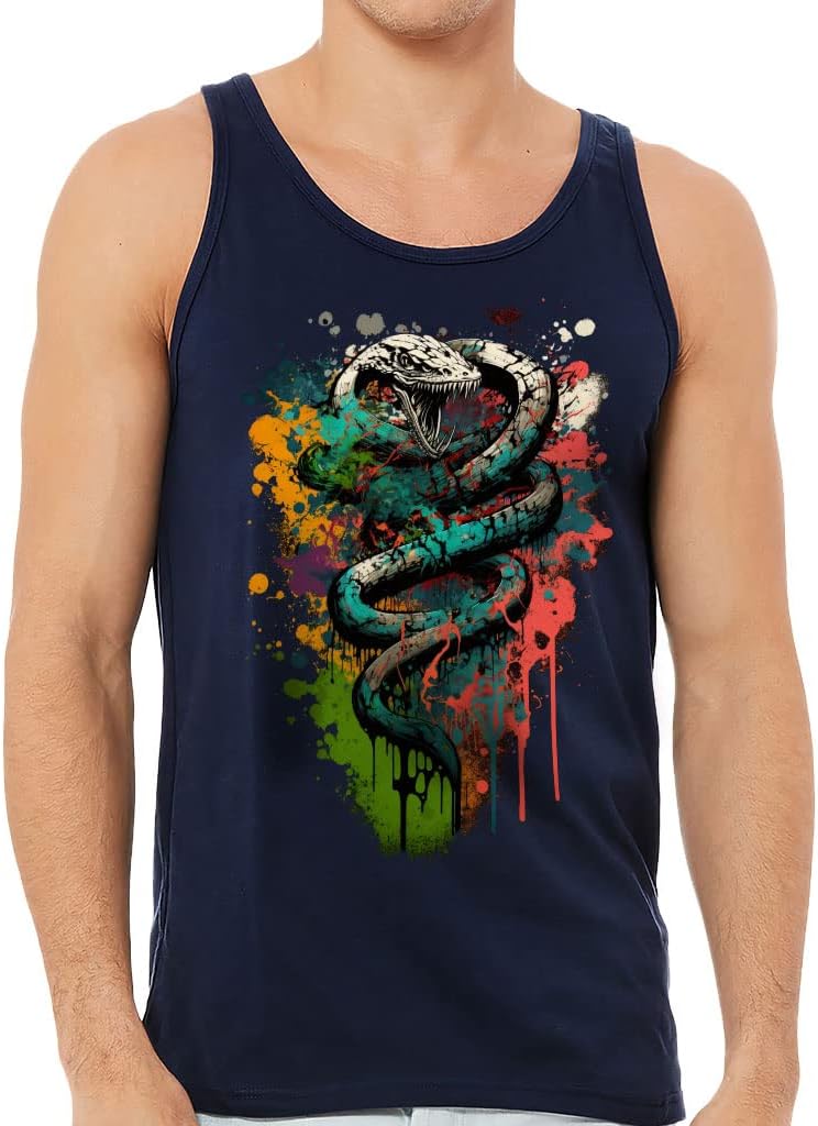 Paint Tank - Snake Workout Tank - Art Jersey Tank