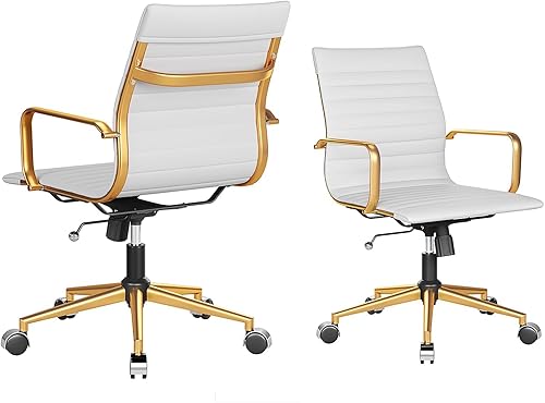 3011A-GD - Sillas de oficina Dorado, blanco,3011-marrón,Marrón,Negro oscuro,Negro dorado,Gris,Azul Marino,Terracotta,Versión actualizada